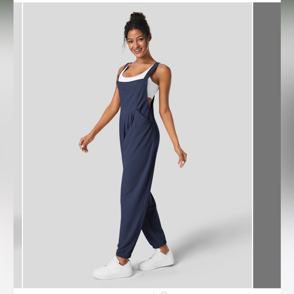 HALARA Navy Blue Relaxed Jumpsuit